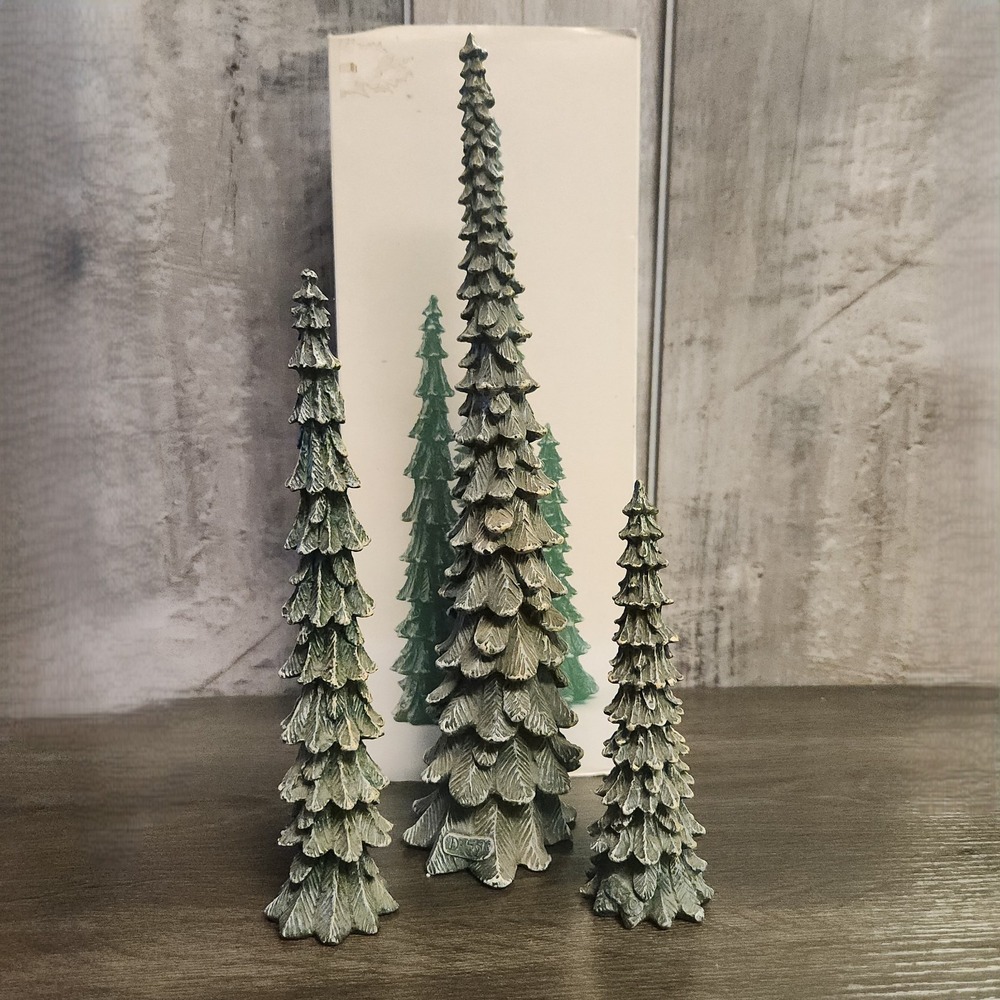 Department 56 Heritage Village 52469 (Cold Cast) Pencil Pines Accessory Set Of 3